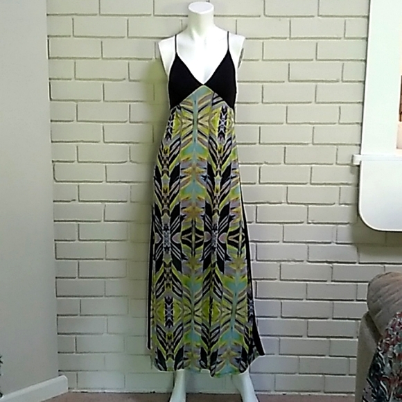 Charlotte Russe Abstract  Multicolor Maxi Dress. Size XS - Picture 1 of 10